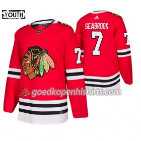 Chicago Blackhawks Brent Seabrook 7 Adidas 2019-2020 Rood Authentic Shirt - Kinderen